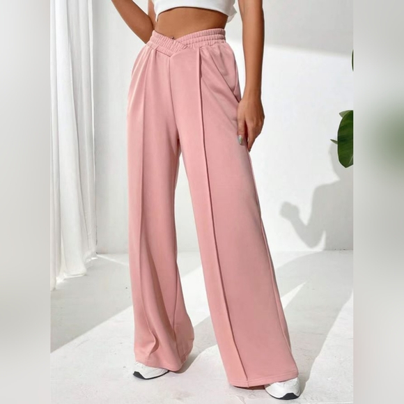 Elastic Waist Wide Leg Pants - Picture 4 of 8